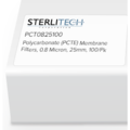 Sterlitech Polycarbonate (PCTE) Membrane Filters, 0.8 Micron, 25mm, PK100 PCT0825100